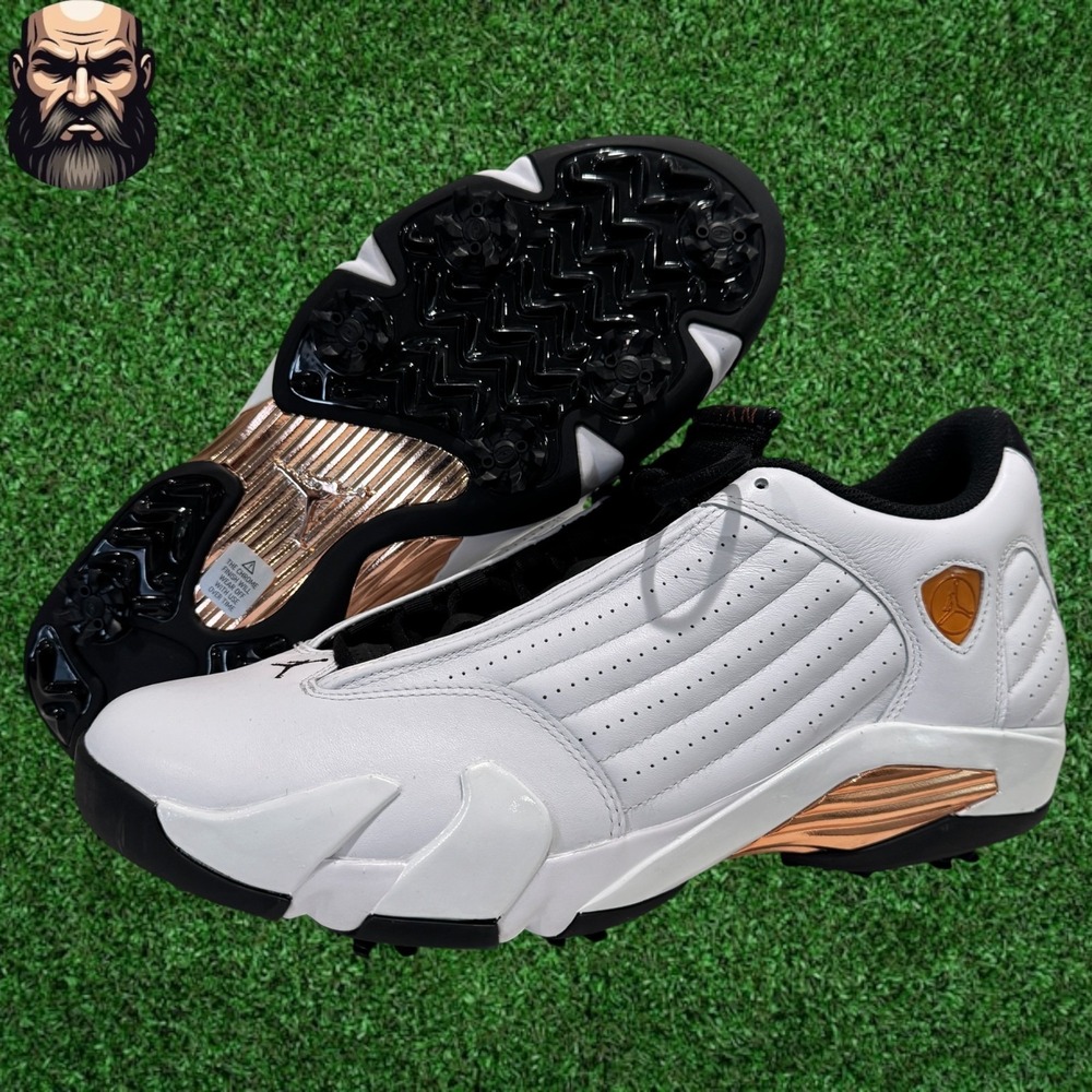 Nike Air Jordan 14 US Open White Metallic Copper HV4813-100 Men's Size 15